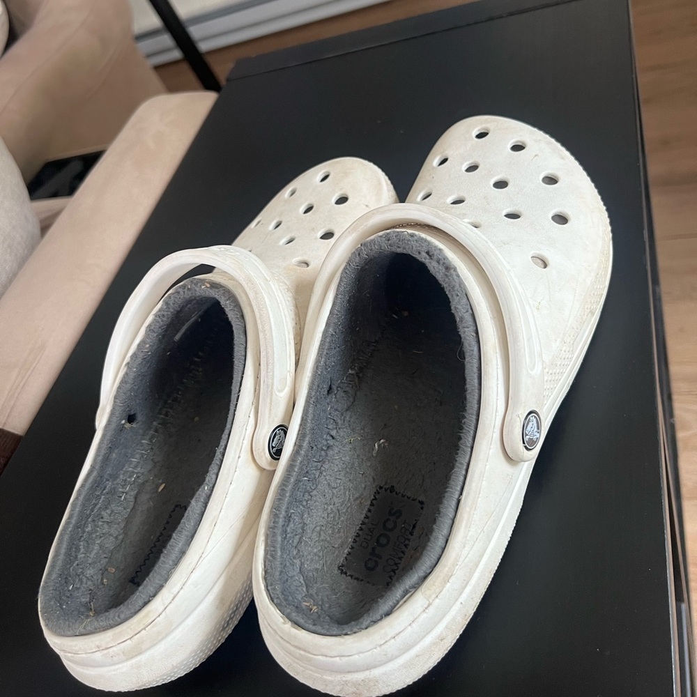 Fuzz lined crocs size 11